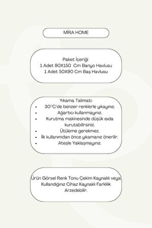 2 Parça Jakarlı Banyo Havlu Takımı &amp;#37;100 Pamuklu 90x150 Cm Arden Yeşil