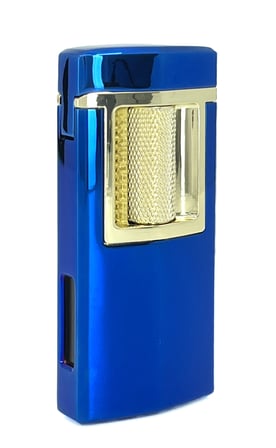 Zenit Lüks Metal Çakmak - USB Şarjlı & Elektronik Ateşleme - Lacivert Altın