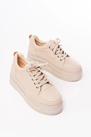 Fln-1999 Nut Bağcıklı Taban Taş Aksesuarlı Günlük Spor Ayakkabı