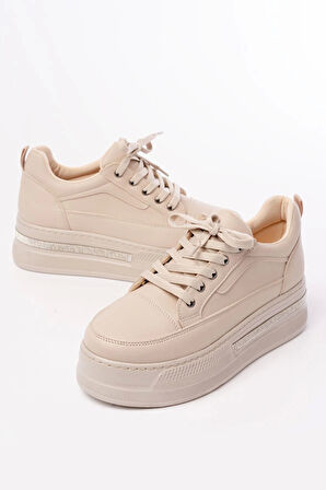 Fln-1999 Nut Bağcıklı Taban Taş Aksesuarlı Günlük Spor Ayakkabı