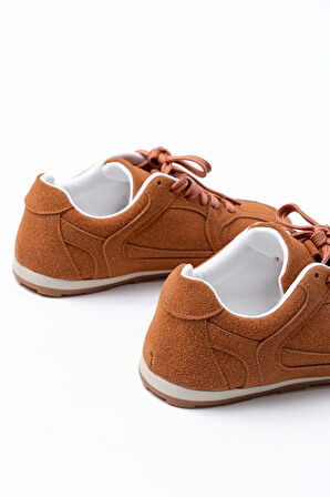 Rs-01 Taba Süet İnce Taban Günlük Spor Ayakkabı