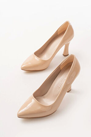St-001 Nut Rugan Günlük 9 Cm Topuklu Bayan Stiletto Ayakkabı