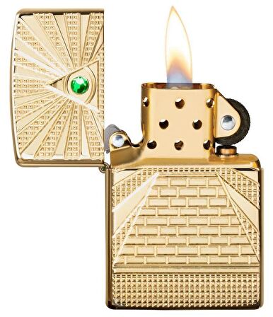 Zippo Eye Of Providence Design Armor Case Gold Çakmak