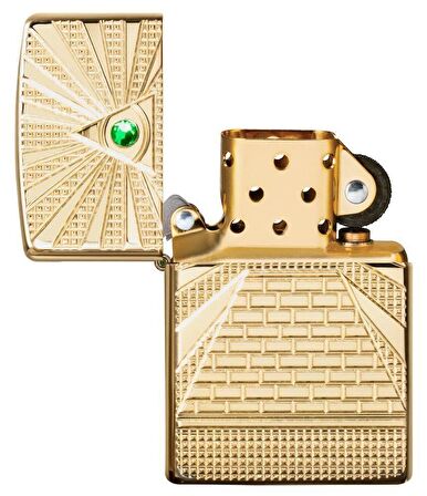 Zippo Eye Of Providence Design Armor Case Gold Çakmak