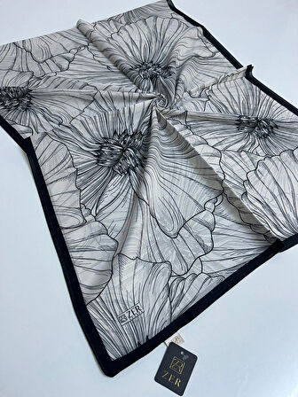 ZER ORGANİK ŞAL SİYAH-KREM