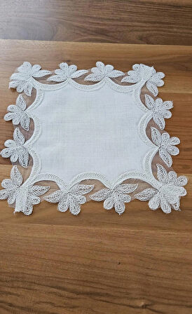 Fransız Dantelli Zigon Sehpa Örtüsü