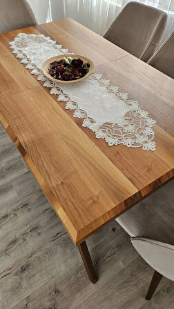 Fransız Dantelli Kadife Runner