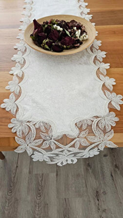 Fransız Dantelli Kadife Runner
