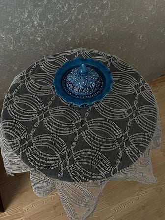 Tül Güpürlü Fiskos Masa Örtüsü
