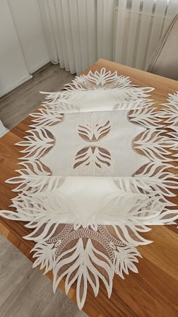 Keten Üzerine Ağar Güpürlü 5 Parça Lüx Salon Takımları