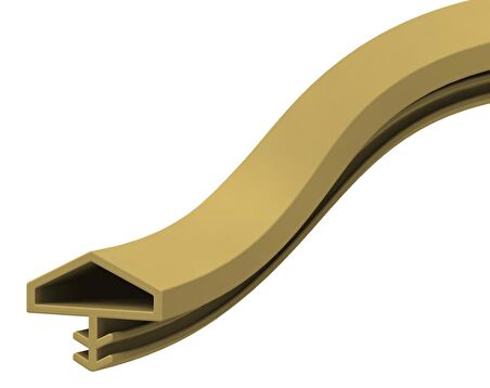 Contacall Ahşap Kapı Fitili Ahşap Kapı Contası Kahverengi 25 Metre Ortadan Tırnaklı Çatılı