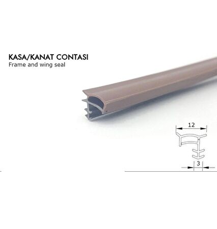 Contacall Ahşap Kapı Fitili Ahşap Kapı Contası Siyah Beyaz 25 Metre 