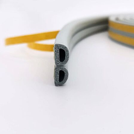 Contacall Bondit 2'li Kauçuk Kapı ve Pencere Izolasyon Bandı Fitili 60x2 120 MT Gri
