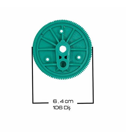 Connect Arka Silecek Motor Dişlisi 106 Diş 2002 - 2013