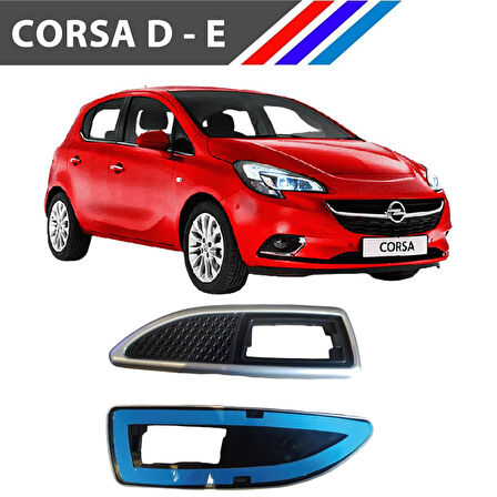 Opel Corsa D - E Çamurluk Sinyal Çerçevesi Takım Krom Siyah