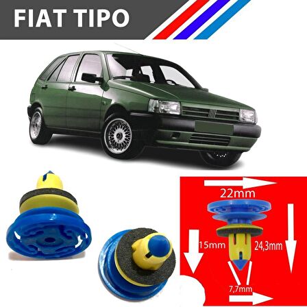 OTOZET Fiat Tofaş Tipo Kapı Döşeme Klipsi 10 Adetli Paket