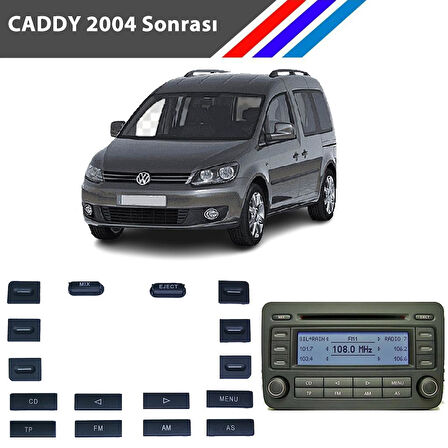 VW Caddy MK3 Radyo CD Çalar Tuş Takımı 16 Parçalı 2004 Sonrası