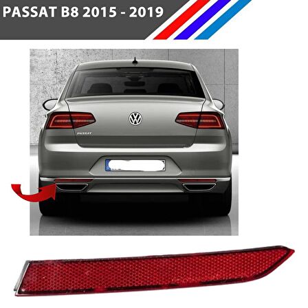 Passat B8 Sedan Arka Tampon Reflektörü Dış Sol Taraf 2015 2019