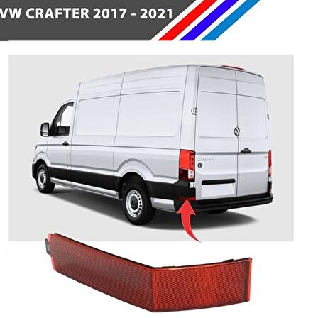 VW Crafter Arka Tampon Reflektörü Sol Taraf 2017 - 2021