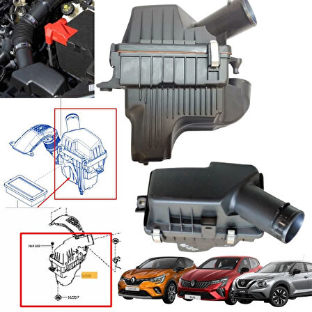 Clıo 5 Captur 2 1.3 Tce H5H Nissan Juke 1.O DIG-T DCT Hava Filtre Kutusu
