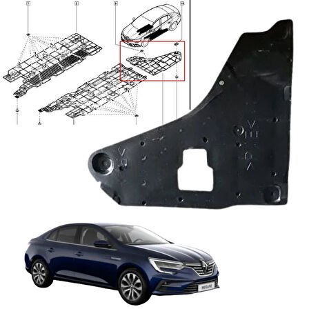 Renault Megane 4 Sedan Alt muhafaza Plastiği 2016 - 2023