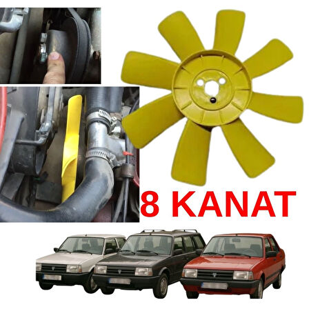 Tofaş Doğan Kartal Şahin Radyatör Fan Pervanesi 8 Kanat