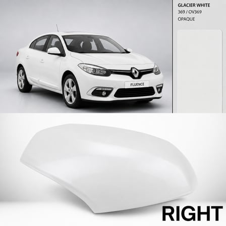 Fluence Ayna kapağı Sağ Beyaz Glacier White369 / OV369Opak