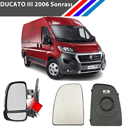 Ducato - Boxer - Jumper 2006 Sonrası Yan Ayna Camı Isıtmalı - Sağ