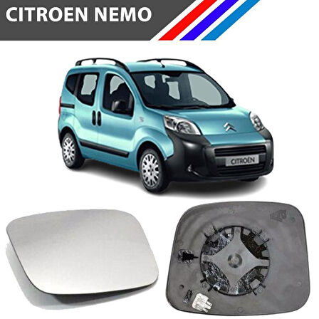 Citroen Nemo Sağ Dış Ayna Camı Yolcu Tarafı Isıtmalı