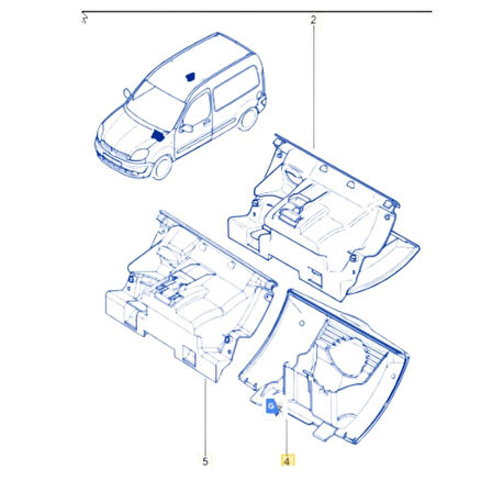 Renault Kangoo & Kangoo Express 1997-2004 Ön Torpido Küllük