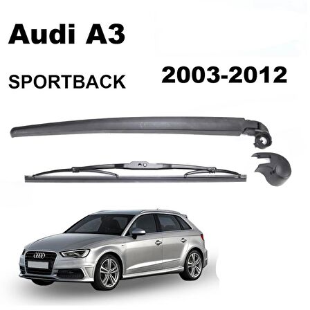 Audi A3 SportBack Arka Silecek Kolu ve Süpürgesi Set 2003 2013