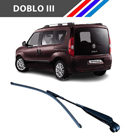 Doblo 3 2009 Sonrası Tek Kapı Bagaj Arka Silecek Kolu ve Süpürgesi Takım 51879455