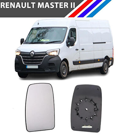 Master II - Movano II - Interstar Yan Ayna Camı - Sağ