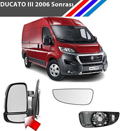 Ducato - Boxer - Jumper 2006 Sonrası Yan Ayna Camı Alt Isıtmalı - Sol