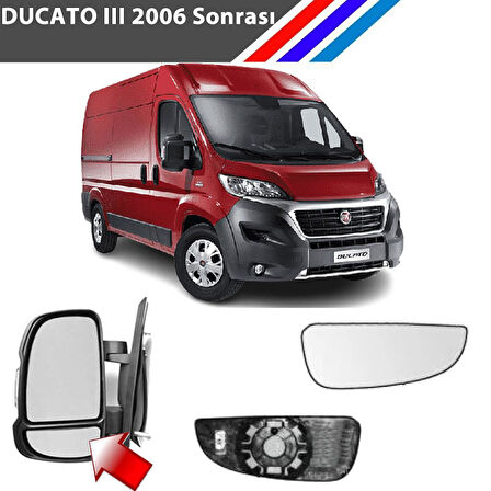 Ducato - Boxer - Jumper 2006 Sonrası Yan Ayna Camı Alt Isıtmalı - Sağ