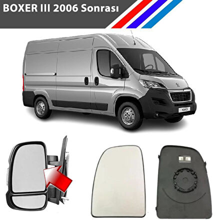 Peugeot Boxer 3 Sağ Dış Ayna Üst Camı Yolcu Tarafı Isıtmalı