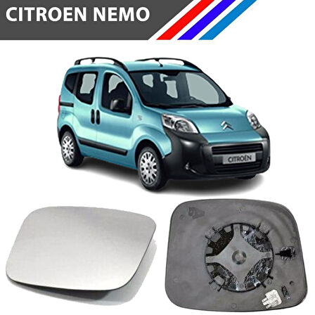 Citroen Nemo Sol Dış Ayna Camı Sürücü Tarafı Isıtmalı