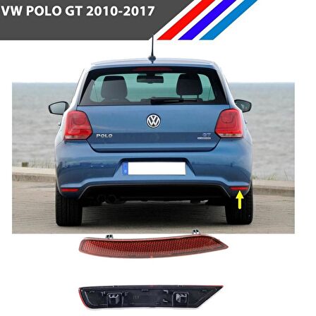 Otozet - VW Polo GT Arka Tampon Reflektörü Sağ Taraf 2010 - 2017 6R0945106D
