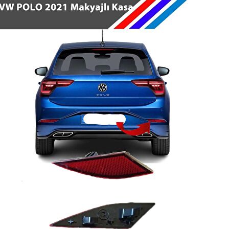 Otozet - VW Polo Arka Tampon Reflektörü Sağ İç Taraf 2020 Sonrası Makyajlı Kasa