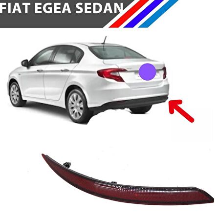 Egea Sedan Arka Tampon Reflektörü Sağ Taraf 2015 - 2021 51998151