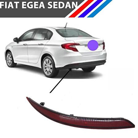 Egea Sedan Arka Tampon Reflektörü Sol Taraf 2015 - 2021 51998151