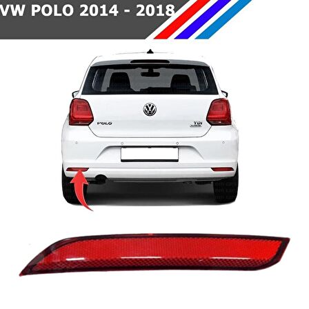 Otozet - VW Polo Arka Tampon Reflektörü Sol Taraf 2014-2018 6R0945105C