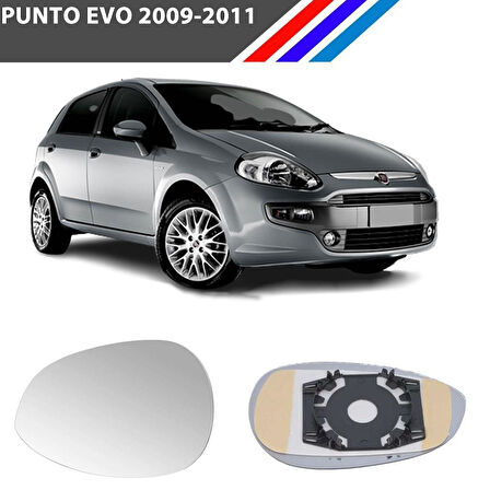 Otozet - Fiat Punto Evo Sağ Dış Ayna Camı Yolcu Tarafı Mekanik Tip 2009-2011