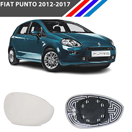 Otozet - Fiat Punto Sağ Dış Ayna Camı Yolcu Tarafı Isıtmalı 2012-2017 71740498