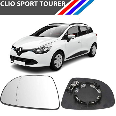 Otozet - Renault Clio Tourer Sol Dış Ayna Camı Sürücü Tarafı Asferik Isıtmalı 963669996R