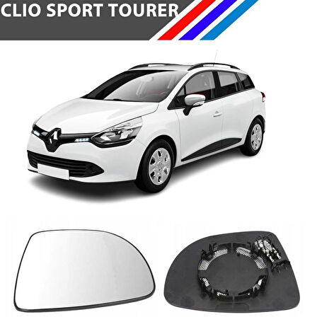 Otozet - Renault Clio Tourer Sağ Dış Ayna Camı Yolcu Tarafı Isıtmalı 2013 Sonrası 963658306R