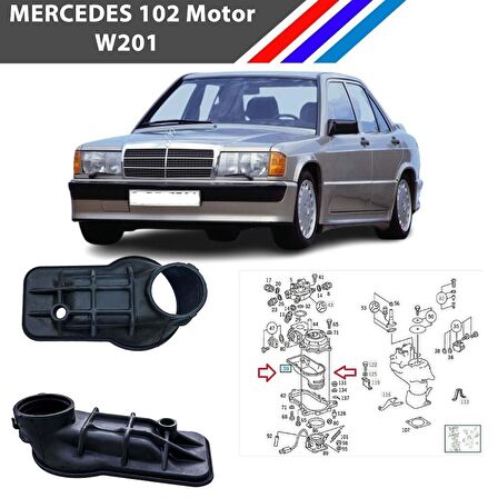 Mercedes 102 Motor W201 Enjeksiyonlu Hava Akış Ölçer Contası - Ördek lastiği A1021410990