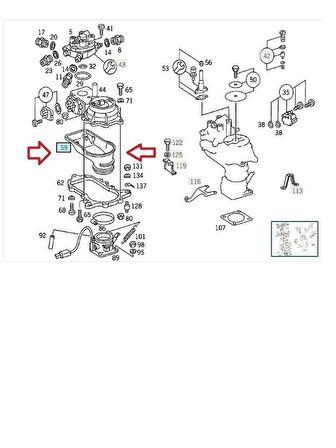 Mercedes 102 Motor W201 Enjeksiyonlu Hava Akış Ölçer Contası - Ördek lastiği A1021410990