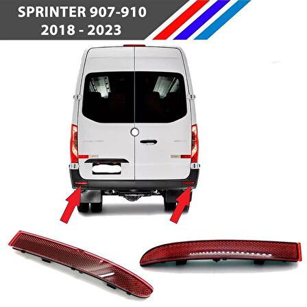 Sprinter 907 -910 Arka Tampon Reflektörü Sağ Ve Sol Takım 2018 - 2023