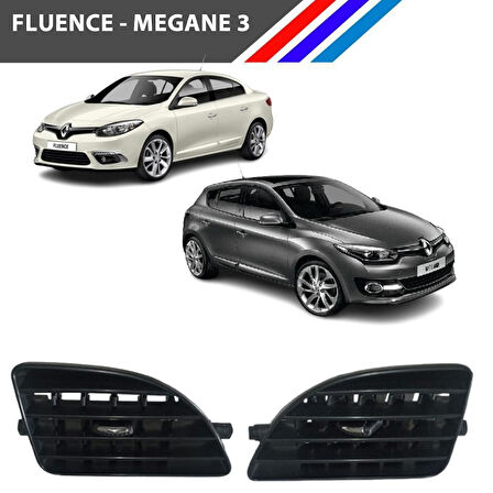 Fluence - Megane 3 Havalandırma Izgarası Köşe Yan Krom Uçlu Sol Sağ Takım 687616094R